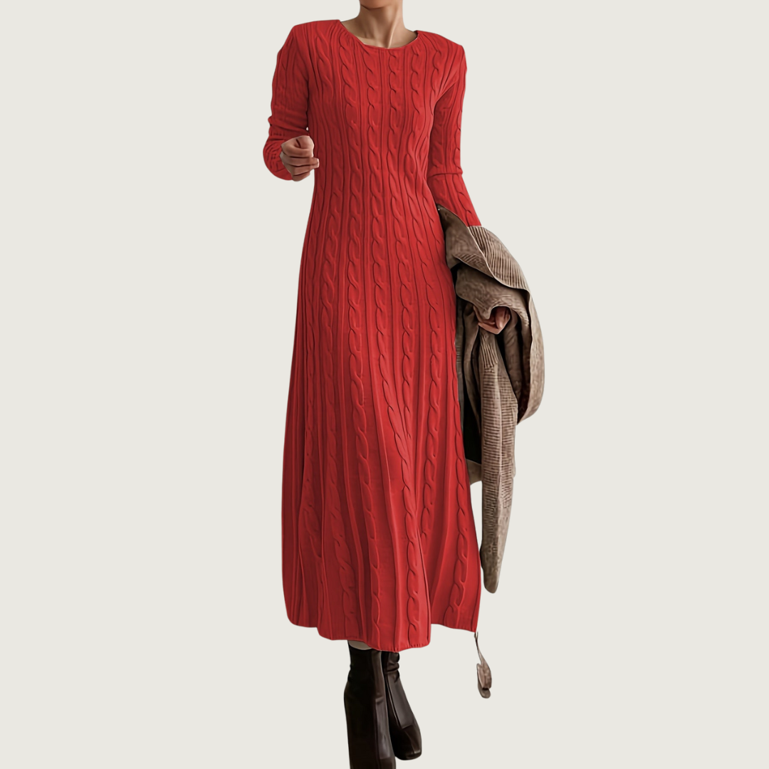 Evelyn | Cozy Cable-Knit Maxi Dress
