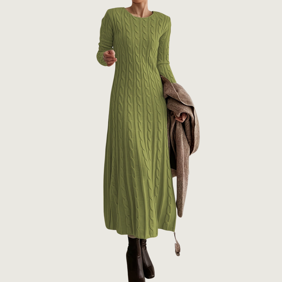 Evelyn | Cozy Cable-Knit Maxi Dress