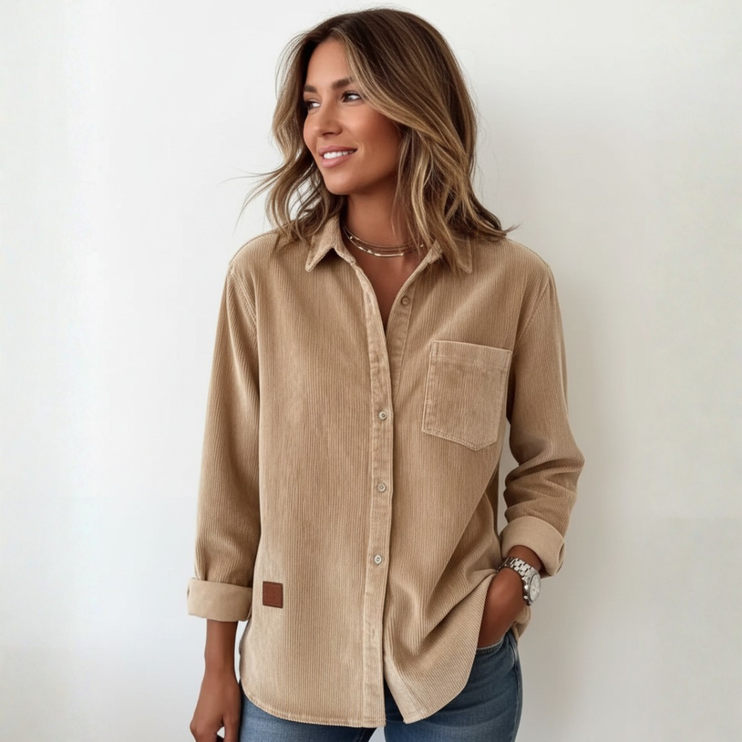 Harlan | Soft Corduroy Classic Button Shirt