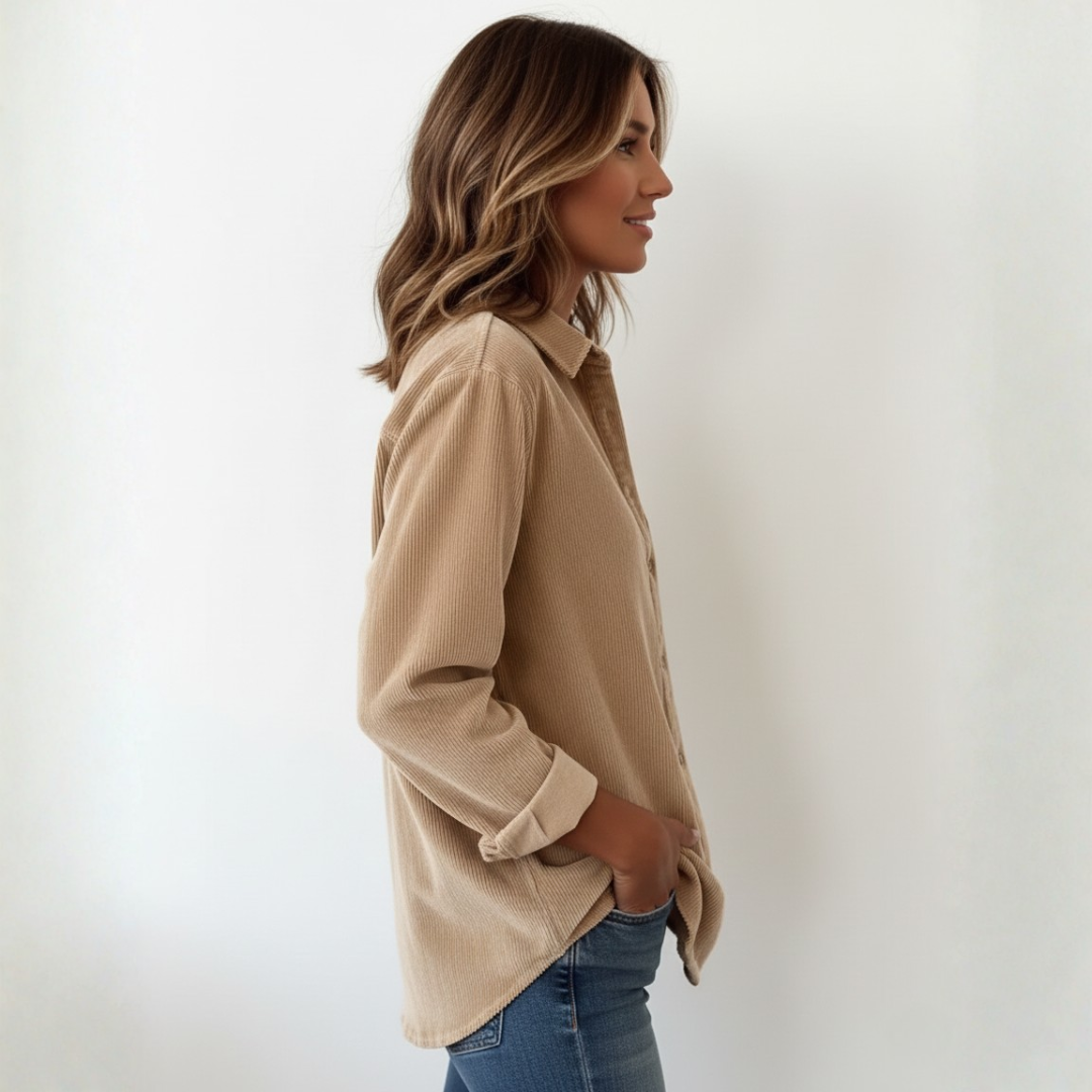 Harlan | Soft Corduroy Classic Button Shirt