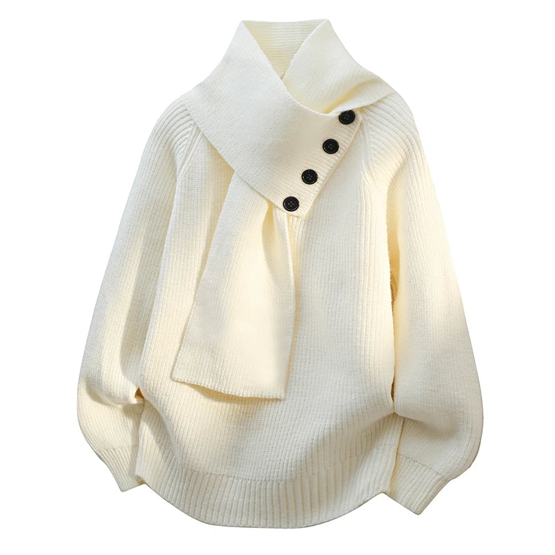 Elodie | Cozy Scarf-Neck Sweater