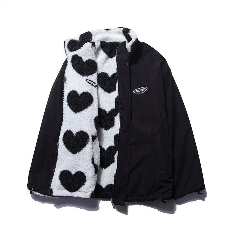 AlpenNord™ | Reversible Jacket with Heart Pattern