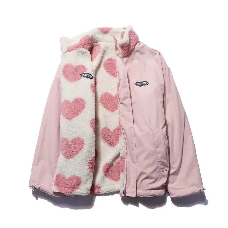 AlpenNord™ | Reversible Jacket with Heart Pattern