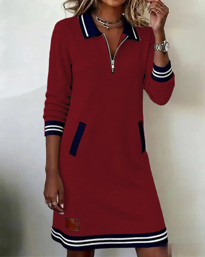 Olivia | Chic Long Sleeve Cotton Dress