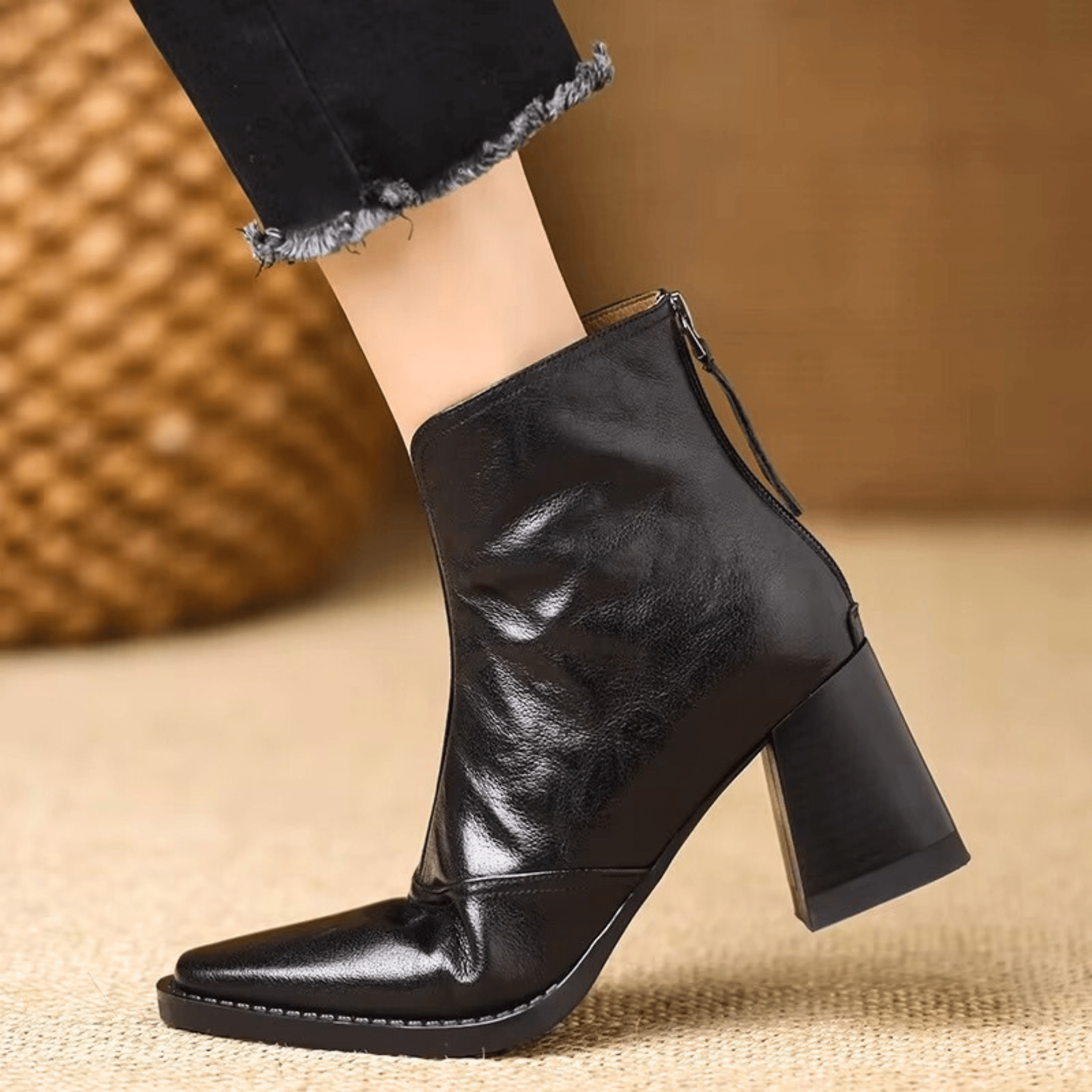 Claudia | Luxury Mid-Heel Ankle Boots