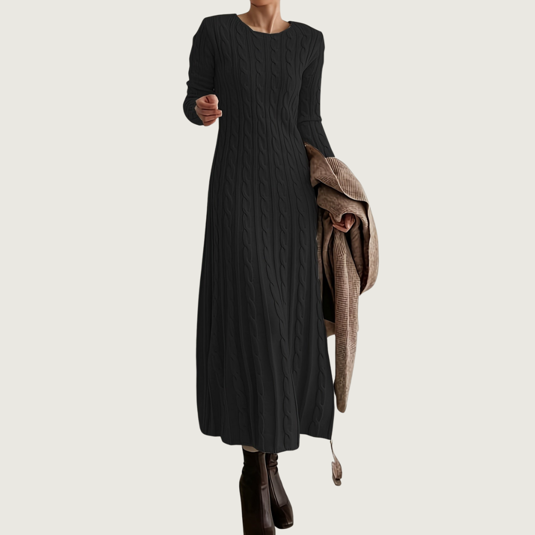 Evelyn | Cozy Cable-Knit Maxi Dress