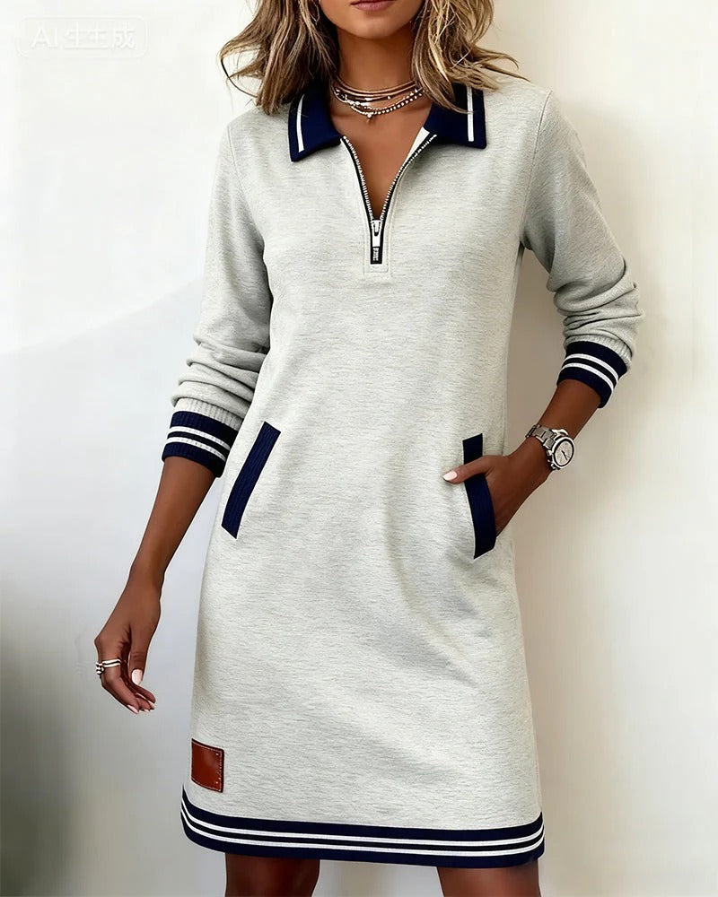 Olivia | Chic Long Sleeve Cotton Dress