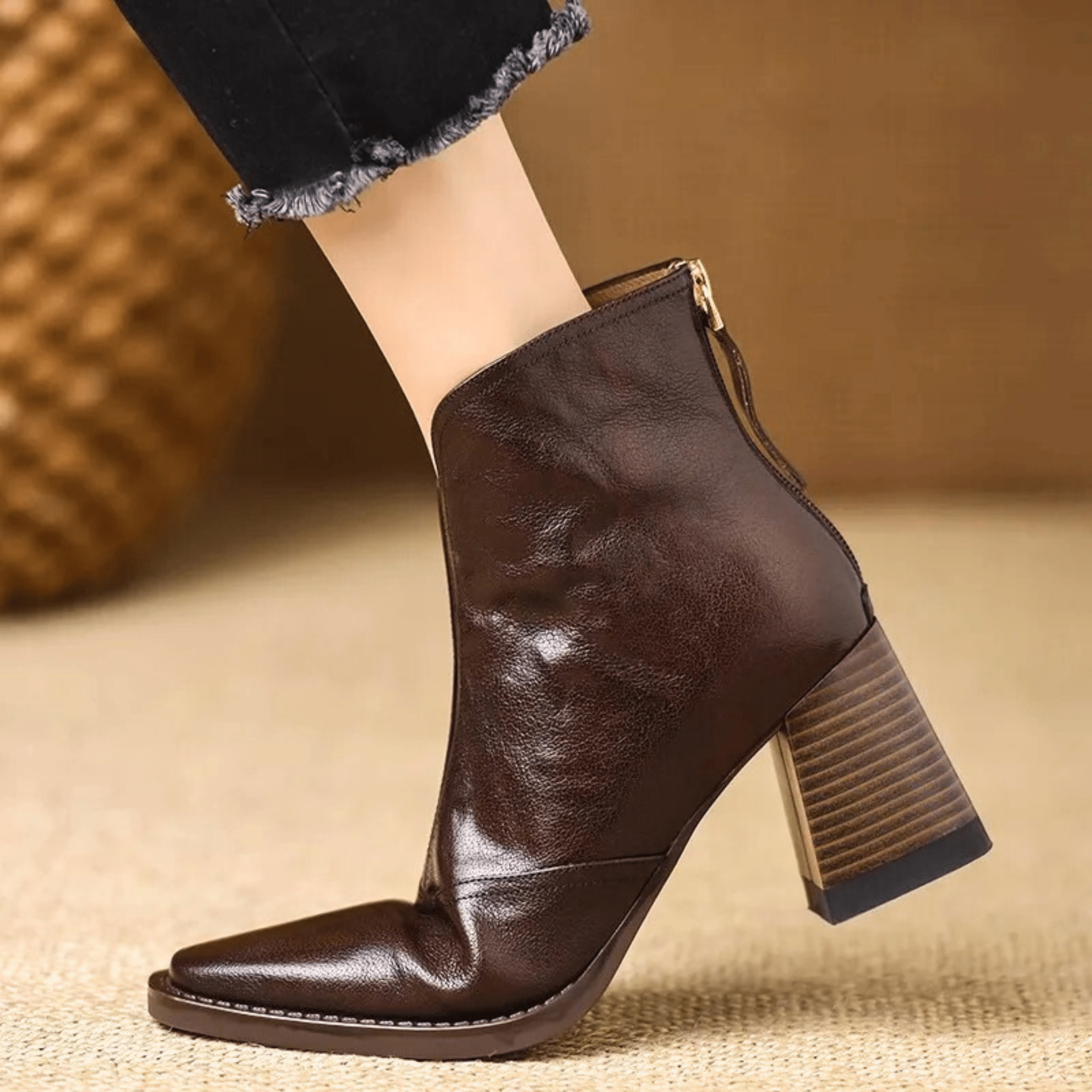 Claudia | Luxury Mid-Heel Ankle Boots